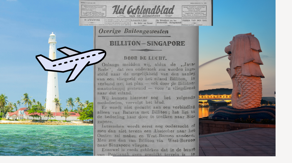 Rencana Penerbangan Belitung-Singapura Tahun 1938