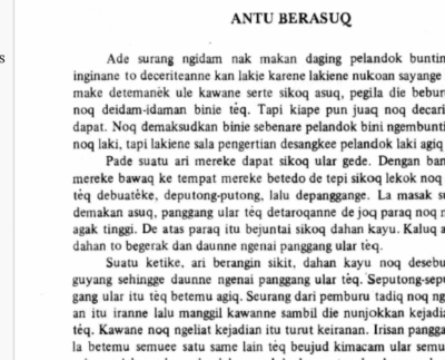 Sastra Lisan Bahasa Melayu Belitung, 28 Cerita Rakyat Berhasil Didokumentasikan Sebelum Senyap