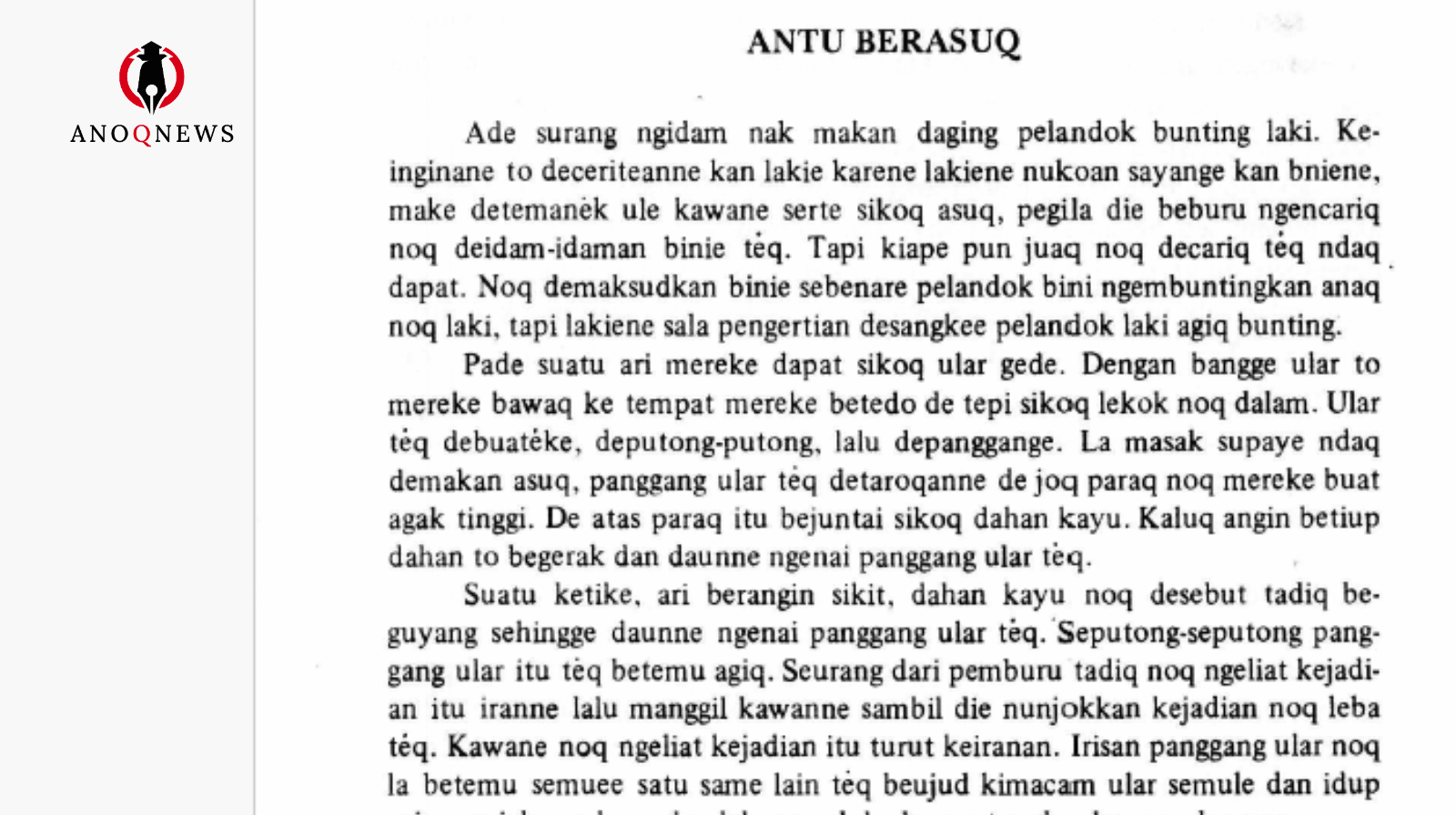 Sastra Lisan Bahasa Melayu Belitung, 28 Cerita Rakyat Berhasil Didokumentasikan Sebelum Senyap