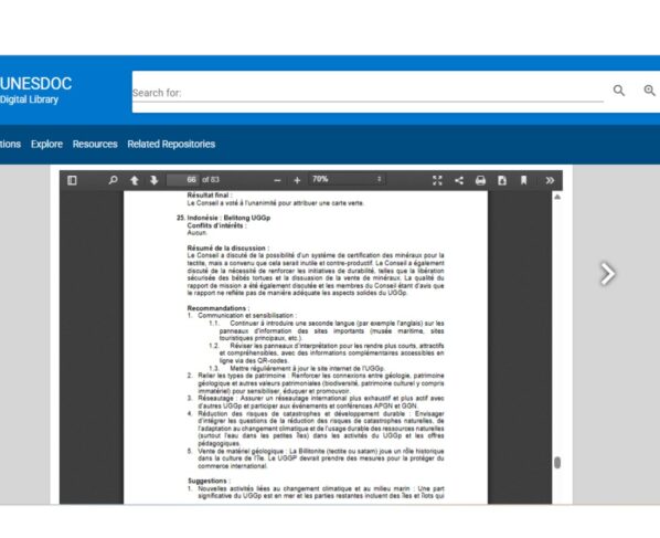 Tiga Rekomendasi Utama UNESCO untuk Geopark Belitong Pasca Kartu Kuning