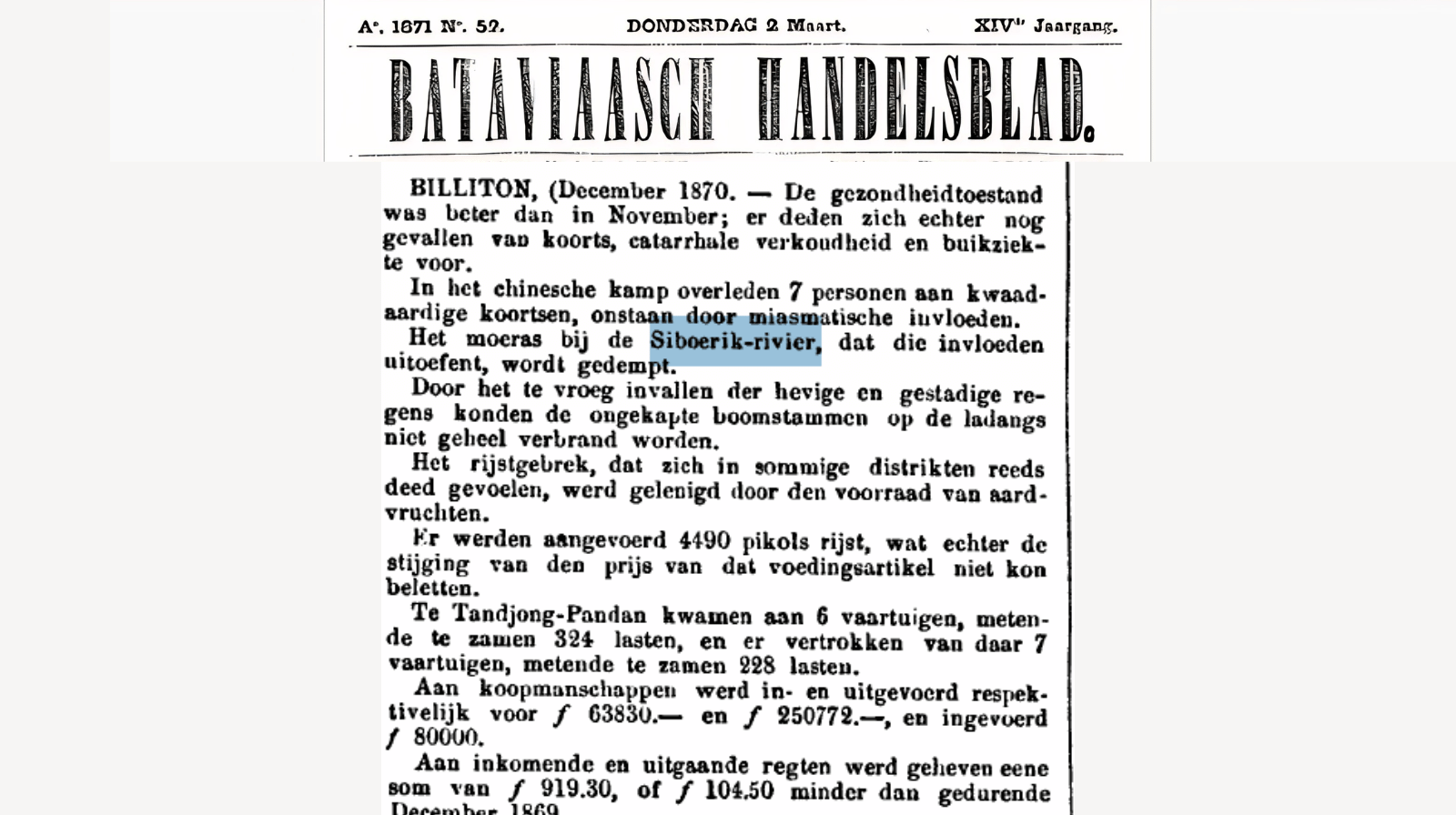 Misteri Maut di Musim Hujan, Wabah di Kampung Cina dan Harapan dari Sungai Siboerik (1870)
