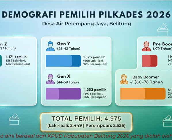 Data Pemilih Pilkades Air Pelempang Jaya 2026 Didominasi Gen Z dan Milenial
